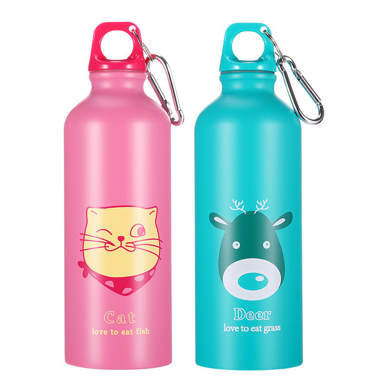 Stainless Steel Sports Bottle 500ml Outdoor Sports Water Cup For Children